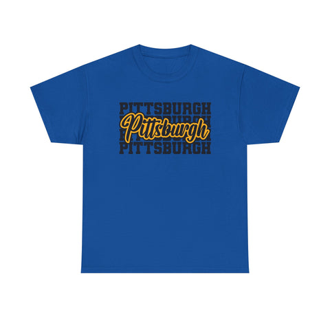Pittsburgh Typography - Unisex Heavy Cotton Tee