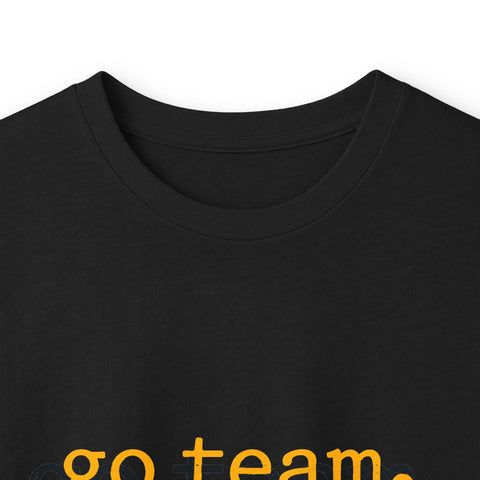 Long Sleeve Tee — Minimal "go team." Casual Unisex Fan Shirt