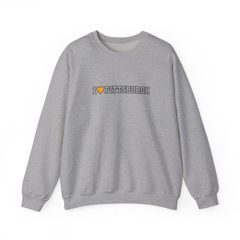 I Love Pittsburgh Crewneck Sweatshirt Retro City Pride Crew