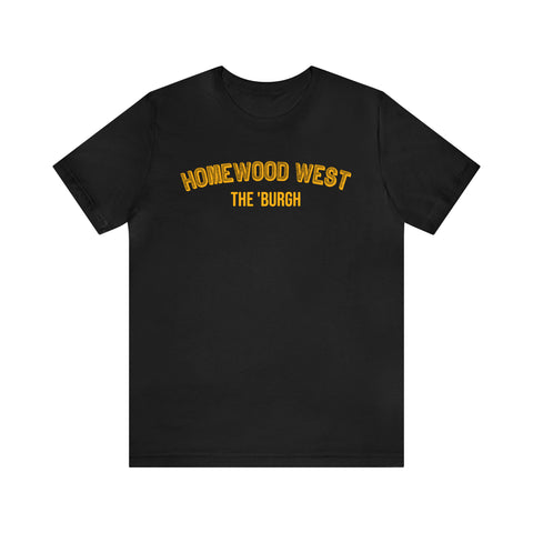Homewood West - The Burgh Neighborhood Series - Unisex Jersey Short Sleeve Tee T-Shirt Printify Black XL 