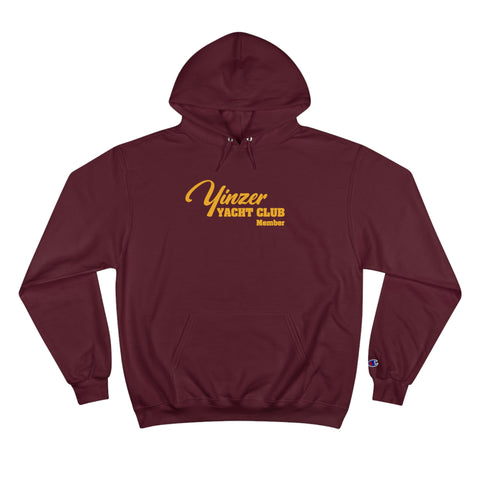 Yinzer Yacht Club - PRINT ON BACK - Champion Hoodie Hoodie Printify Maroon S 