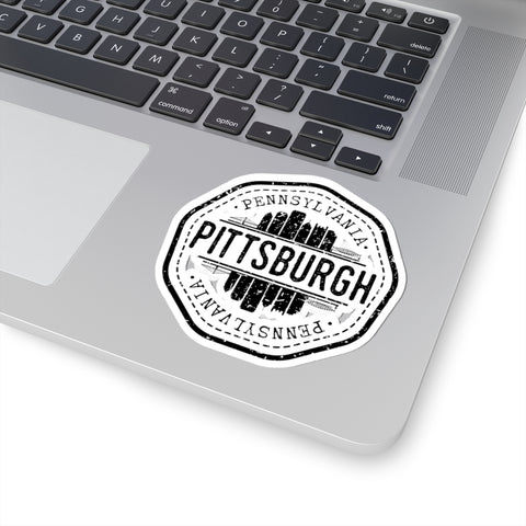 Pittsburgh Vintage Stamp -  Kiss-Cut Stickers