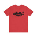 Pittsburgh Splash Skyline T-Shirt  - Unisex bella+canvas 3001 T-Shirt Printify Heather Red S 