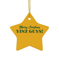 Merry Christmas Yinz Guys Ceramic Ornaments Home Decor Printify Star One Size