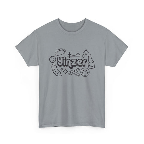 Yinzer Icon Doodles - Unisex Heavy Cotton Tee