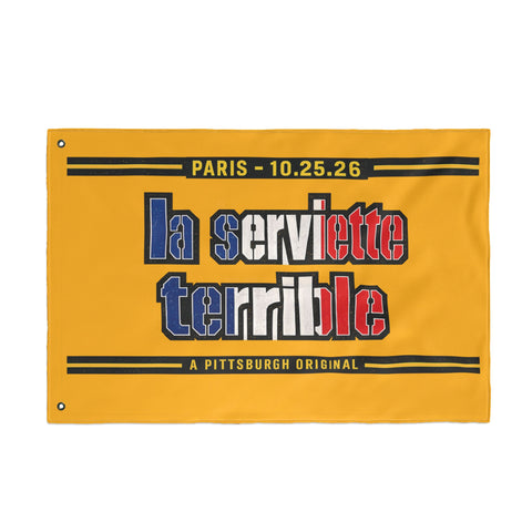 Pittsburgh Steelers French Flag Towel – "La Serviette Terrible" - Double Sided Flag