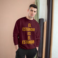 El Estándar  Es  ElEstándar - The Standard is the Standard - Español Series - Bold - Champion Crewneck Sweatshirt Sweatshirt Printify   