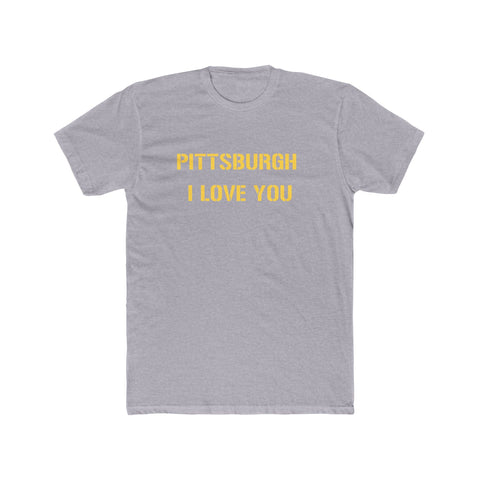 Pittsburgh I Love You T-Shirt T-Shirt Printify Heather Grey S 