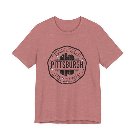 Pittsburgh City Stamp - Short Sleeve T-Shirt