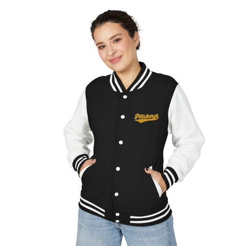 Varsity Jacket – Vintage Gold Pittsburgh Script Patch