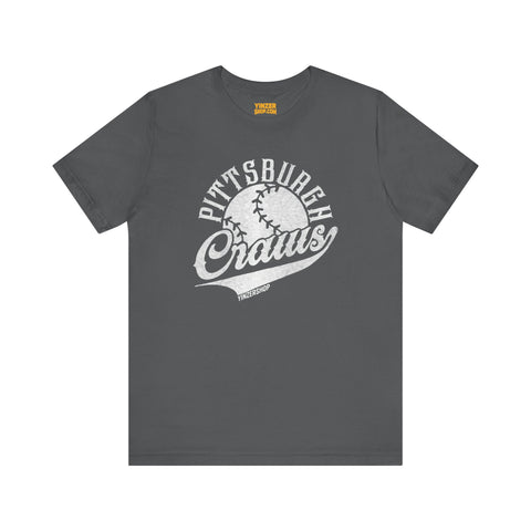 Pittsburgh Craws - Pittsburgh Crawfords - Retro Baseball - Short Sleeve Tee T-Shirt Printify Asphalt S 