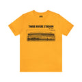 Three Rivers Stadium - 1970 - Retro Schematic - Short Sleeve Tee T-Shirt Printify Gold S 