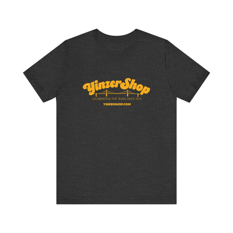 YinzerShop Retro Logo - Short Sleeve Tee T-Shirt Printify Dark Grey Heather S 