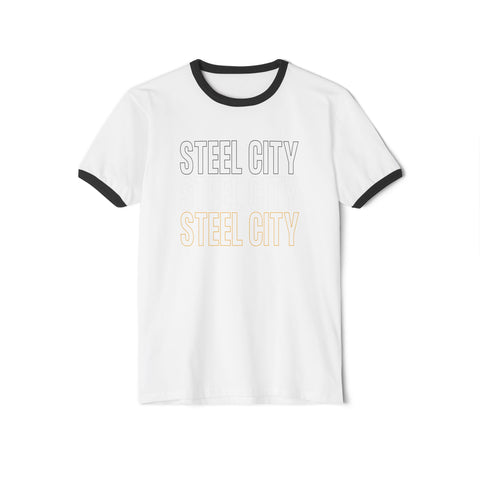 Steel City - Unisex Cotton Ringer T-Shirt