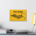 Park - 2001 - Retro Schematic - Canvas Gallery Wrap Wall Art Canvas Printify