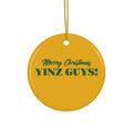 Merry Christmas Yinz Guys Ceramic Ornaments Home Decor Printify Circle One Size