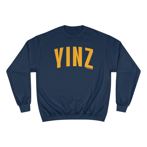 Yinz - Champion Crewneck Sweatshirt Sweatshirt Printify Navy S 