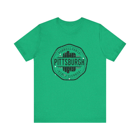 Pittsburgh City Stamp - Short Sleeve T-Shirt