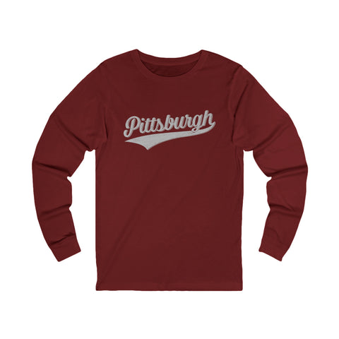 Pittsburgh Varsity Retro Jersey Long Sleeve Tee Shirt