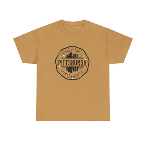 Pittsburgh Vintage Stamp - Unisex Heavy Cotton Tee