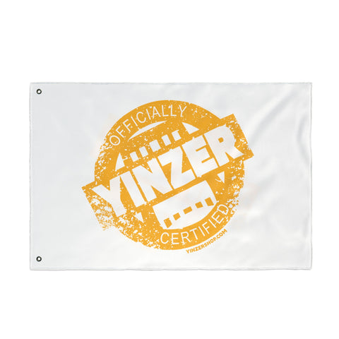 Yinzer Certified Stamped Graphic  - White Double Sided Flag
