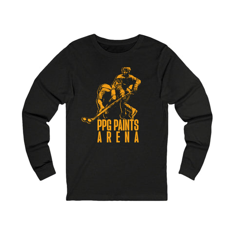 PPG Paints Arena Statue - Long Sleeve Tee Long-sleeve Printify M Black Heather