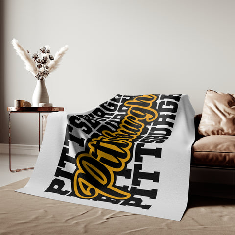 Pittsburgh Typography - TT Style - Sweatshirt Blanket