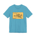 The 'Burgh Cartoon Pittsburgh Skyline - Short Sleeve Shirt T-Shirt Printify Heather Aqua S 