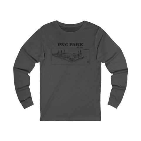 PNC Park - 2001 - Retro Schematic - Long Sleeve Tee