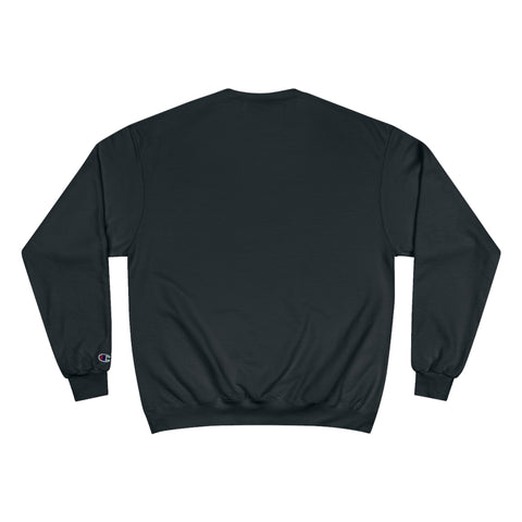 On Sundays We Wear Black - Champion Crewneck Sweatshirt Sweatshirt Printify   