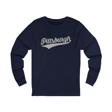 Pittsburgh Varsity Retro Jersey Long Sleeve Tee Shirt