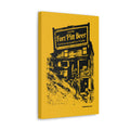 Fort Pitt Beer Building - Retro - Canvas Gallery Wrap Wall Art Canvas Printify