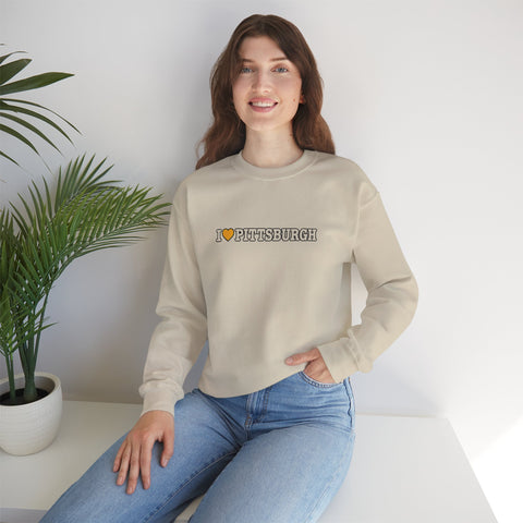 I Love Pittsburgh Crewneck Sweatshirt Retro City Pride Crew