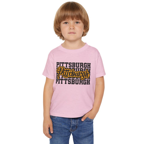 Pittsburgh Typography - Toddler T-Shirt
