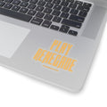 Play Renegade Distressed Font Kiss-Cut Sticker Paper products Printify   