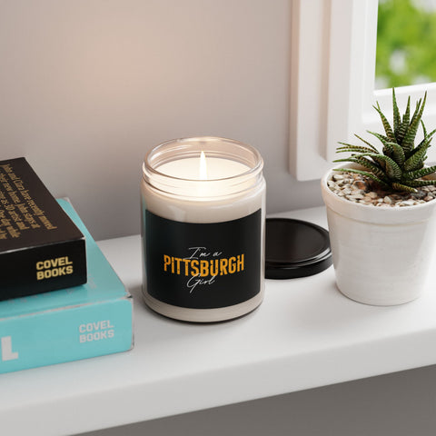 I'm a Pittsburgh Girl Scented Soy Candle, 9oz Home Decor Printify Peppered Passionfruit 9oz