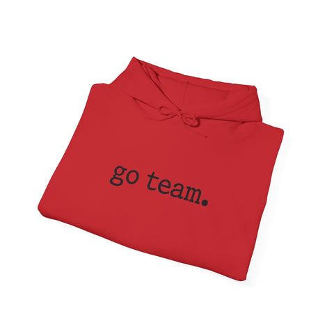 go team embroidered minimalist hoodie | simple sports slogan