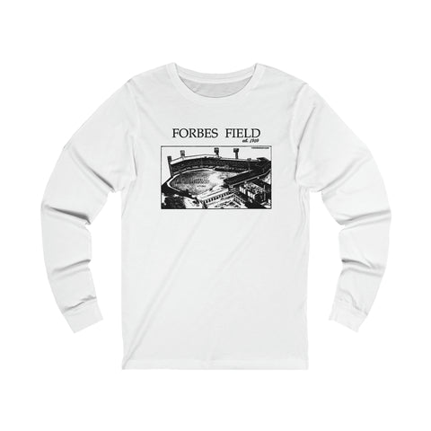 Forbes Field - 1909 - Retro Schematic - Long Sleeve Tee Long-sleeve Printify XS White 