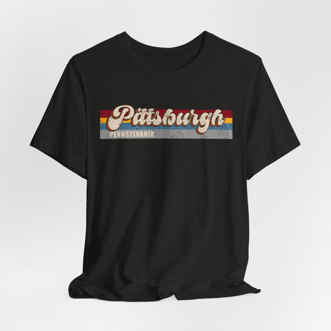 Pittsburgh PA Retro - Unisex Jersey Short Sleeve Tee