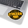 Certified Yinzer Kiss-Cut sticker label | Color is Black with Yellow Letters Paper products Printify 4" × 4" White 