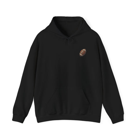 Football Pocket Hoodie with 'Somehow' Labrador Vintage Poster Back