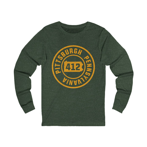 412 Pittsburgh Stamp - Unisex Long Sleeve Tee