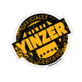 Certified Yinzer Kiss-Cut sticker label | Color is Black with Yellow Letters Paper products Printify   