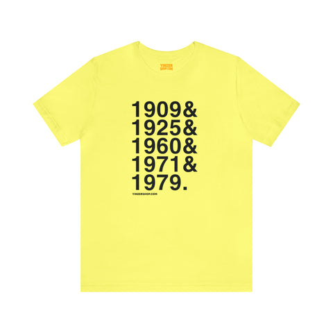 Pittsburgh Pirates World Series Ampersand  - Short Sleeve Tee T-Shirt Printify Yellow S 