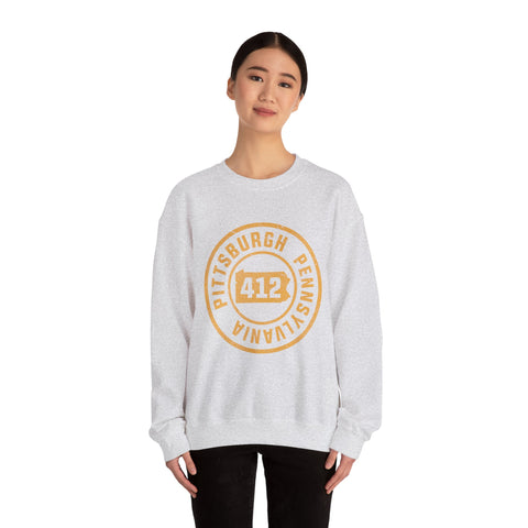412 Pittsburgh Stamp - Heavy Blend™ Crewneck Sweatshirt