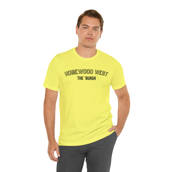 Homewood West - The Burgh Neighborhood Series - Unisex Jersey Short Sleeve Tee T-Shirt Printify   