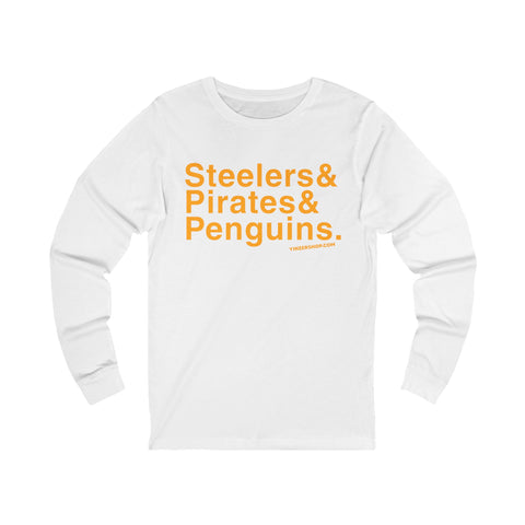 Pittsburgh Sports Teams Ampersand - Long Sleeve T-Shirt