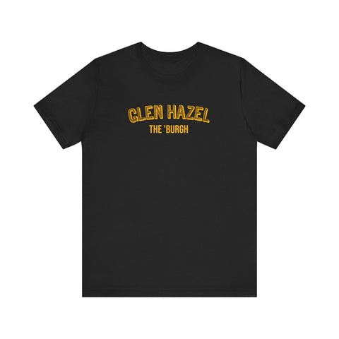 Glen Hazel  - The Burgh Neighborhood Series - Unisex Jersey Short Sleeve Tee T-Shirt Printify Black S 