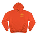 The Standard Is The Standard - Print on BACK - Champion Hoodie Hoodie Printify Orange S 