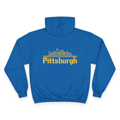 Pittsburgh Football Team Names - Print on back - Champion Hoodie